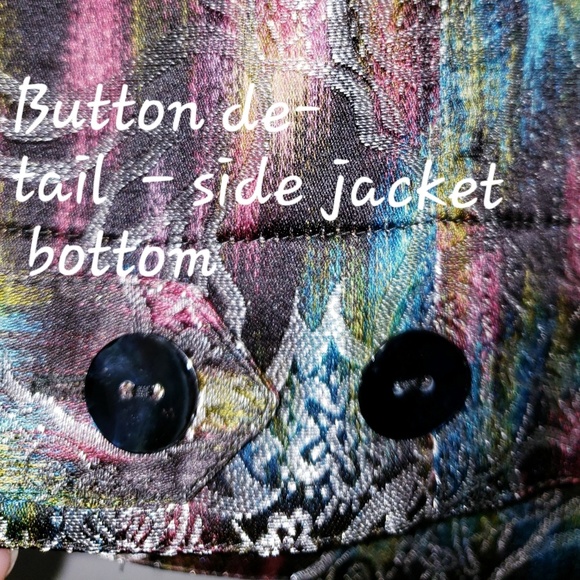 Chico's Metallic Thread Rayon/Silk Jacket vintage - Picture 4 of 8